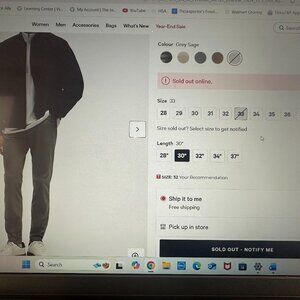 lululemon abc slim fit 5 pkt pant warpstreme grey-sage NWT 33W/30L